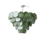 Verde Glass Disc Chandelier