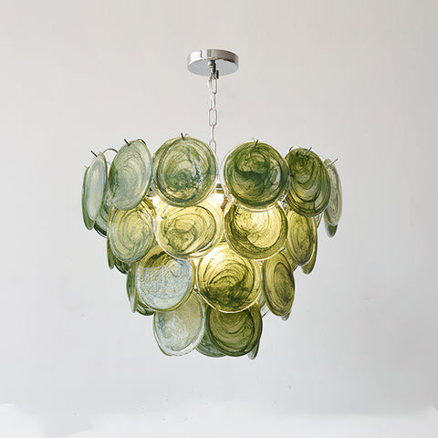 Verde Glass Disc Chandelier – detail 6
