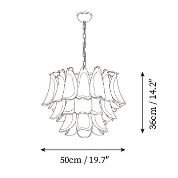 Lustre Poliedri en Verre — Plans de dimensions 2