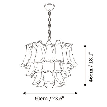 Lustre Poliedri en Verre — Plans de dimensions 1