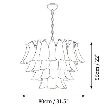 Lustre Poliedri en Verre — Plans de dimensions 3