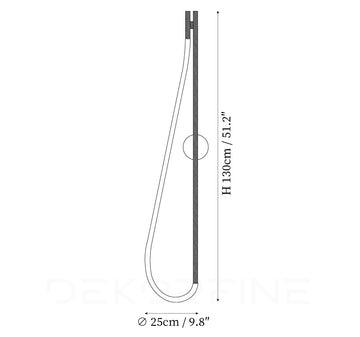 مصباح جدار LED شريطي — رسومات الأبعاد 3