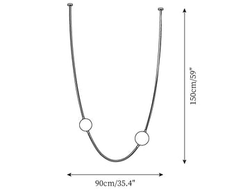 Linea Curva Chandelier — Dimension drawings 1