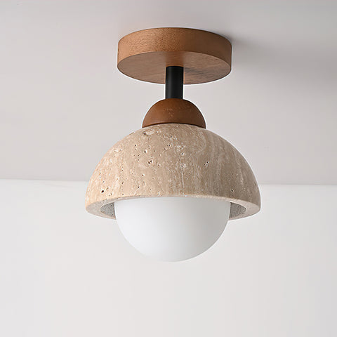 Linnton Travertine Semi-Flush Mount – detail 13