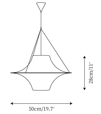 ∅ 19.7″ x H 11″