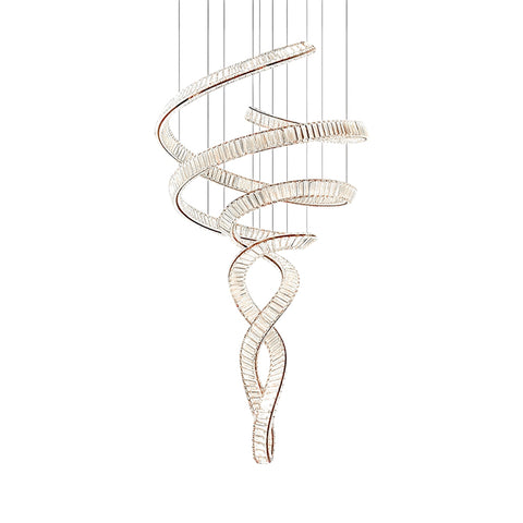 Ribbon Crystal Staircase Chandelier – detail 19
