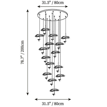 Lotus Leaf Kronleuchter — Maßzeichnungen 4