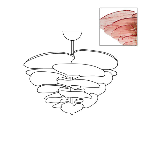 Lotus Leaf Murano Chandelier – detail 35