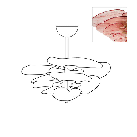 Lotus Leaf Murano Chandelier – detail 27