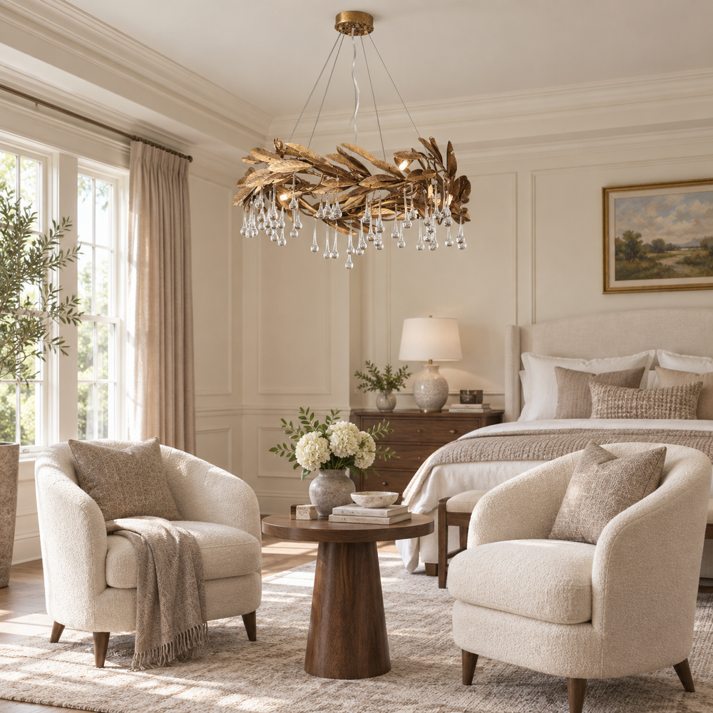 Lucasta Botanical Raindrop Ring Chandelier – detail 2