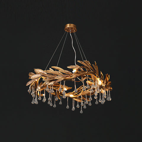 Lucasta Botanical Raindrop Ring Chandelier – detail 13