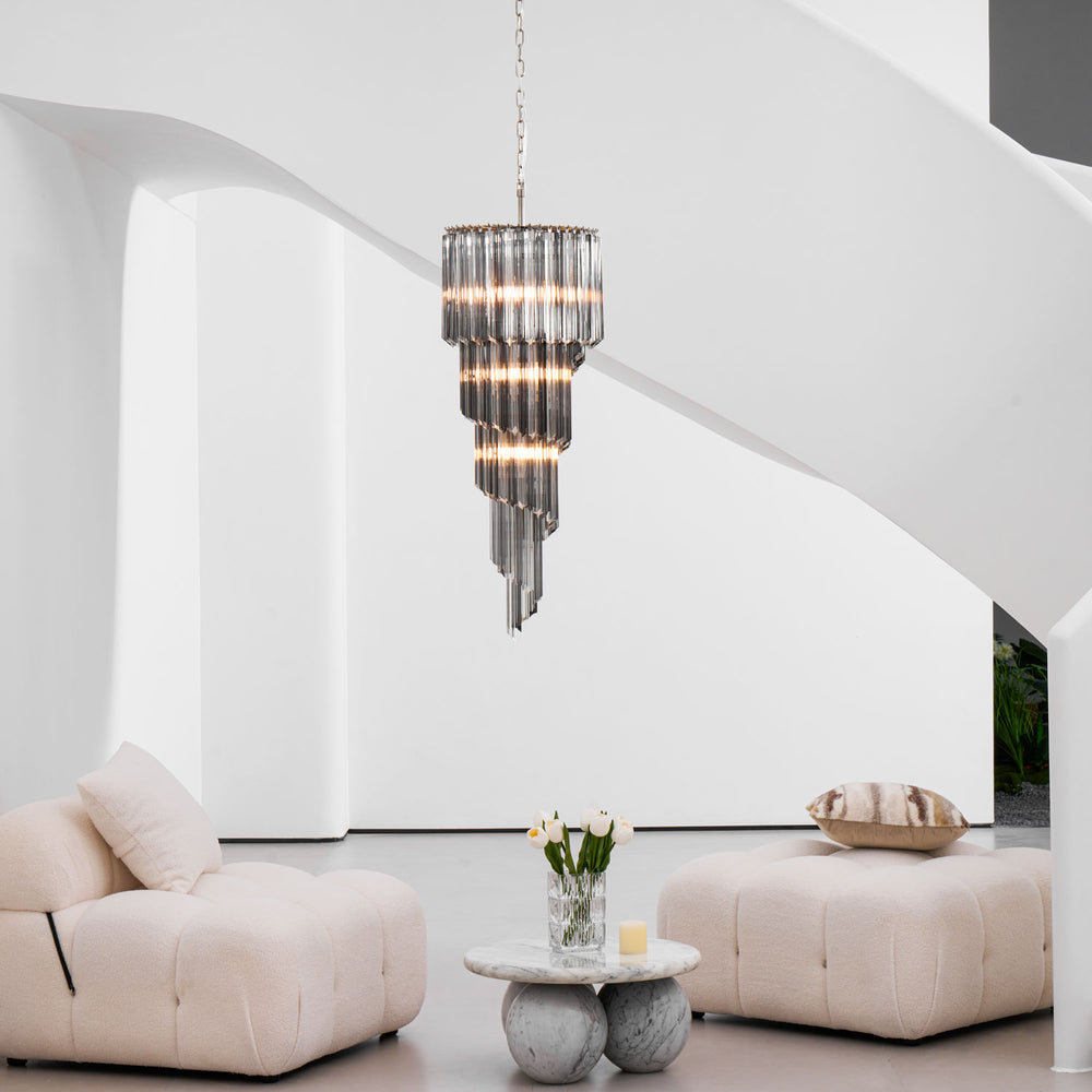 Lucente Noir Spiral Chandelier – detail 2