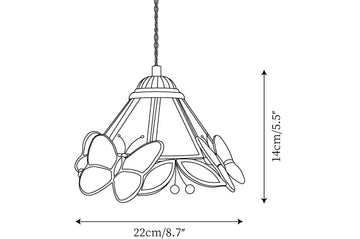 Lulla Butterfly Hanglamp — Dimensioentekeningen 1