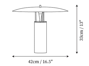 Gioe Travertine Table Lamp — Dimension drawings 1
