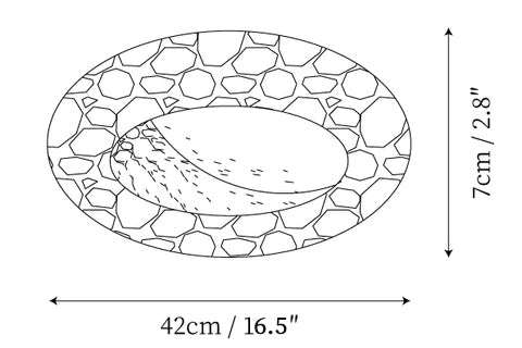 Model A Dia 42cm x H 7cm / ∅ 16.5″ x H 2.8″