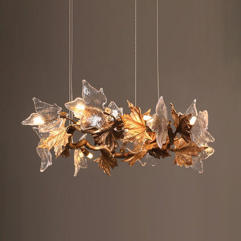 Maelia Glass Leaf Chandelier – detail 11
