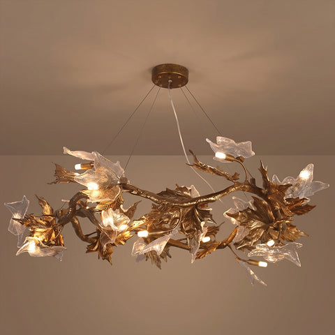 Maelia Glass Leaf Chandelier – detail 13