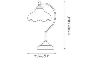 Magnolya Flower Table Lamp — Disegni dimensionali 1