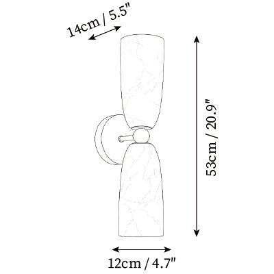 L 4.7″ x W 5.5″ x H 20.9″