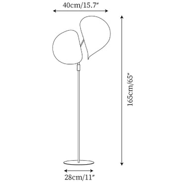 Lampadaire Manta — Plans de dimensions 1
