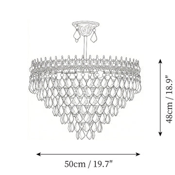 Marilyn Crystal Chandelier — Dimension drawings 3