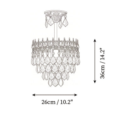 Marilyn Crystal Chandelier — Dimension drawings 1
