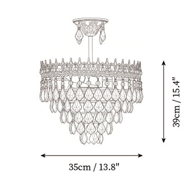 Marilyn Crystal Chandelier — Dimension drawings 2