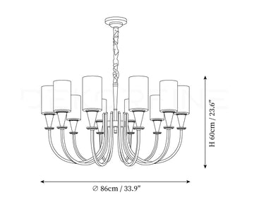 Lampadario Mason — Disegni dimensionali 1