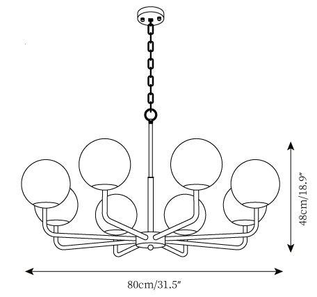 8 Heads L 31,5″ x H 18,9″