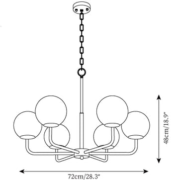 Maytoni Erich Alabaster Chandelier — Plans de dimensions 1
