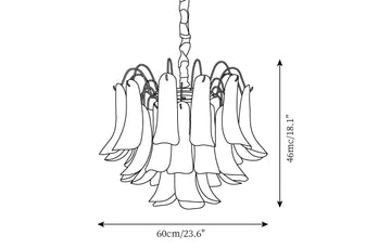 Lampadario Mazzega in Vetro di Murano — Disegni dimensionali 1