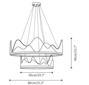 Mendez Chandelier — Dimension drawings 2