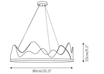 Mendez Chandelier — Dimension drawings 1