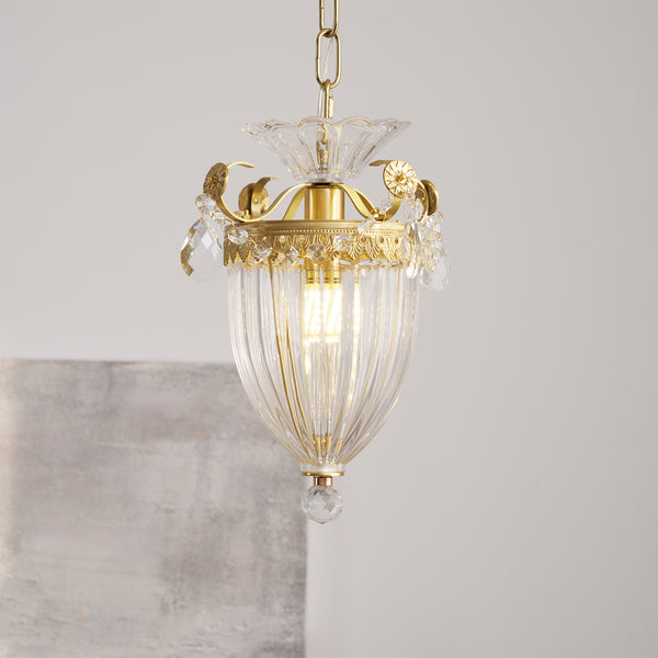 Bagatelle 1 Light 120V Mini Pendant in Polished Silver with Clear Heritage Handcut Crystal main image 0