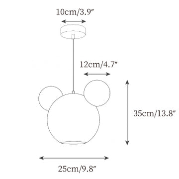 Mickey Pendant Lamp — Dimension drawings 2