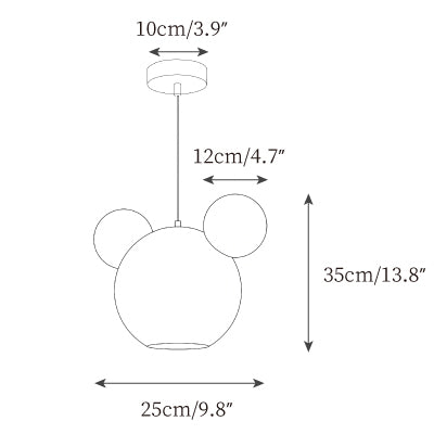 ∅ 9.8″ x H 13.8″