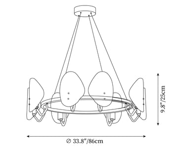 Mindy Browns Chandelier — Dimension drawings 1