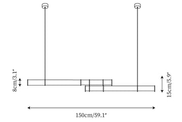 Mini Endless Double Chandelier — Dimension drawings 1