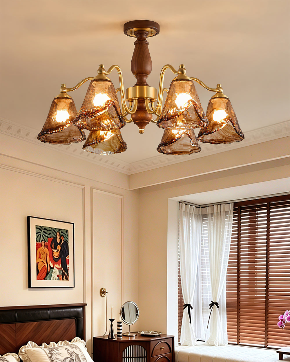 Mirabelle Brown Chandelier – detail 2