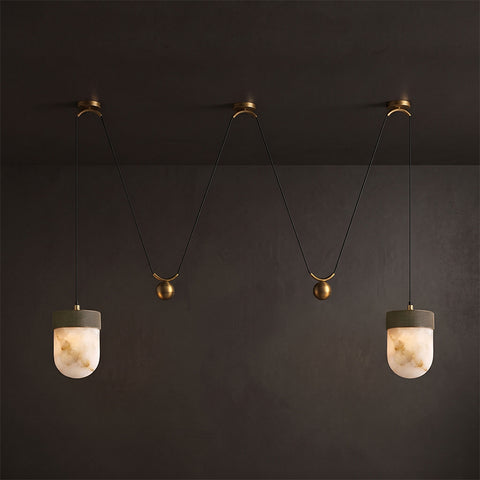 Montauk Alabaster Counterweight Pendant Lamp