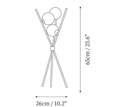 Moon Table Lamp — Dimension drawings 1