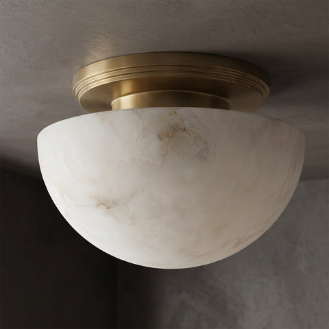 Morella Alabaster Flush Mount Ceiling Light