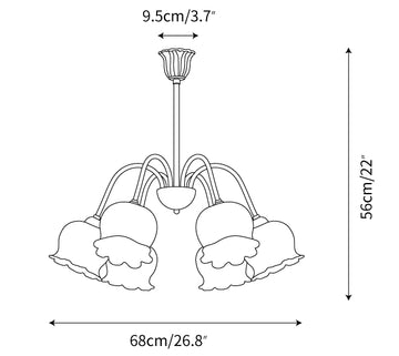 Morup Chandelier — Dimension drawings 3