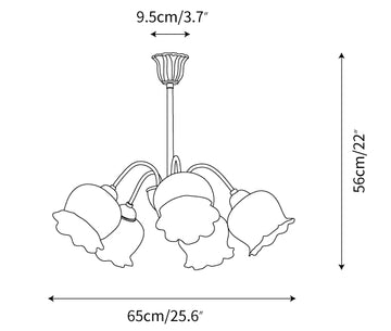 Morup Chandelier — Dimension drawings 2