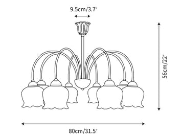 Morup Chandelier — Dimension drawings 8