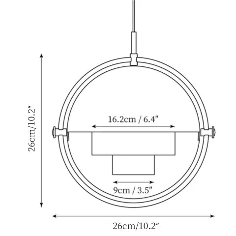 Dia 26cm x H 26cm / ∅ 10.2″ x H 10.2″