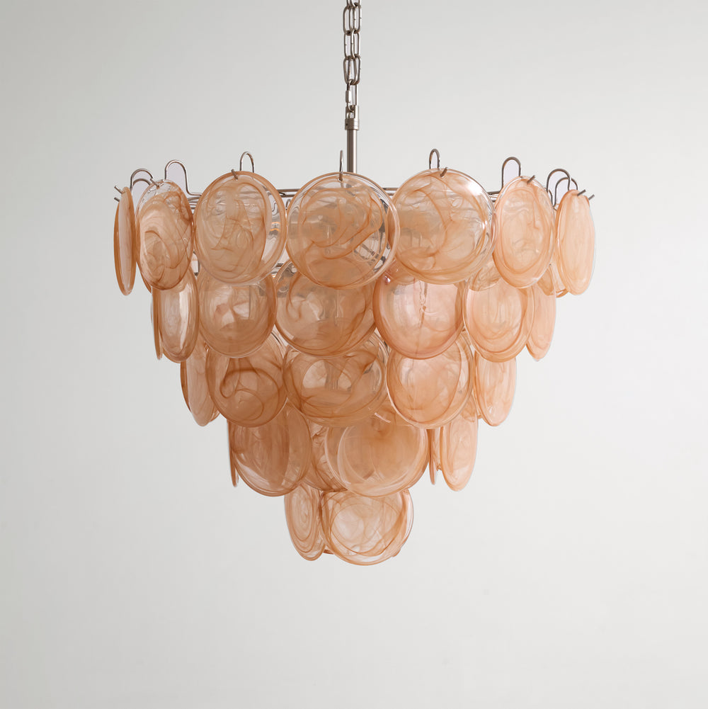 Murano Caramel Disc Chandelier – detail 2