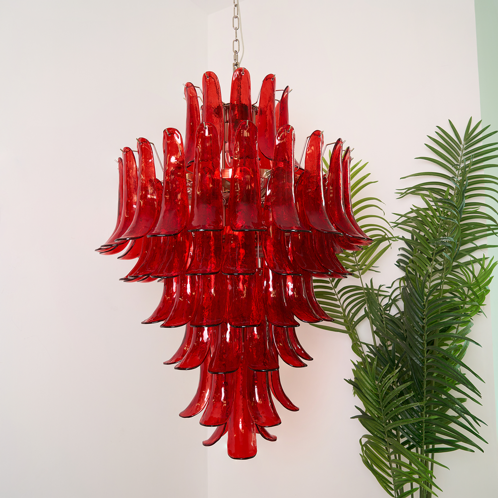 Murano Red Chandelier – detail 2