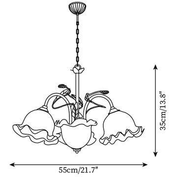 Lampadario Muse Flower — Disegni dimensionali 1