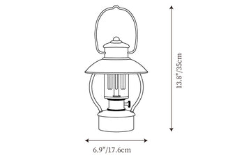 Lampe de Table Lanterne N80 d'Extérieur — Plans de dimensions 1